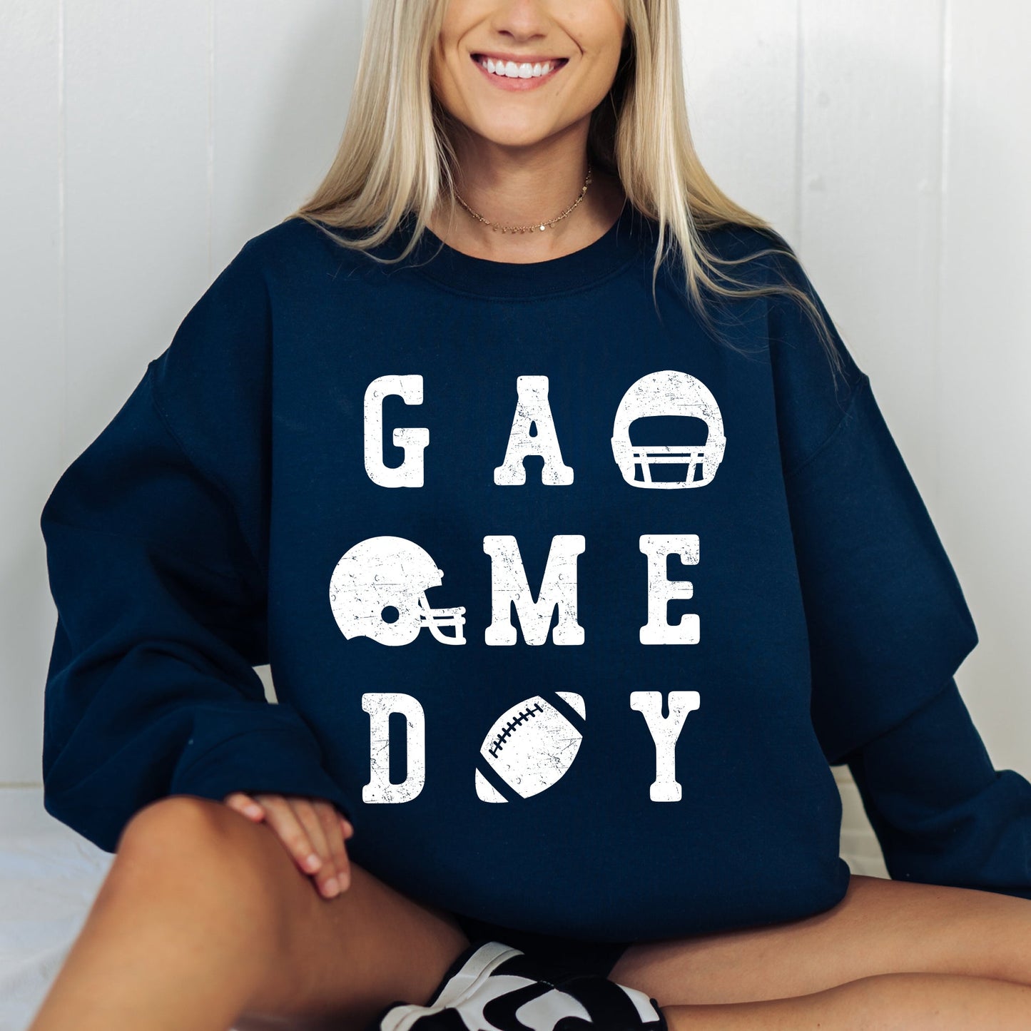 Game Day Football Helmet Tailgate Big Game Celebration Graphic Fan Experience Sweatshirt