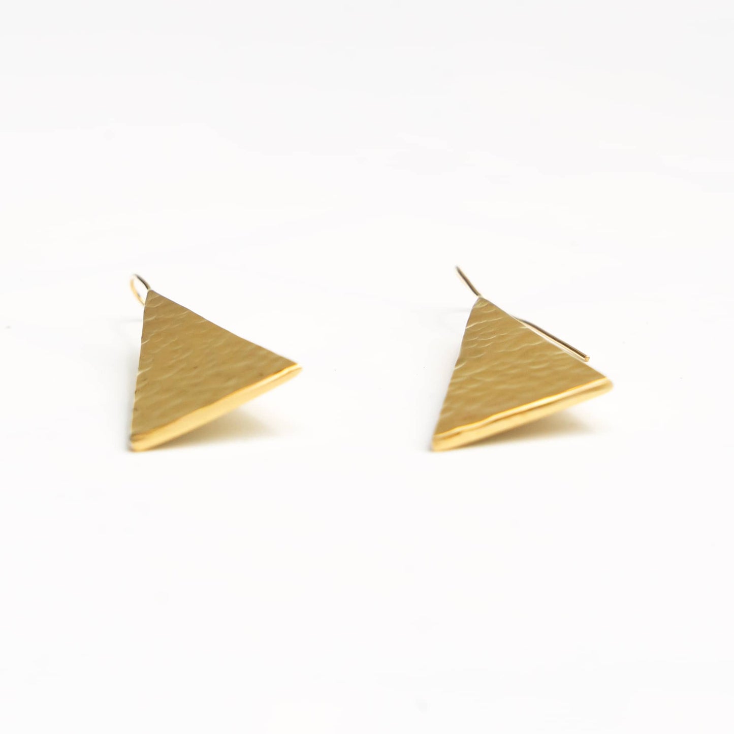 Solid Triangle Brass Drop Earrings for Men & Women | Ziwa