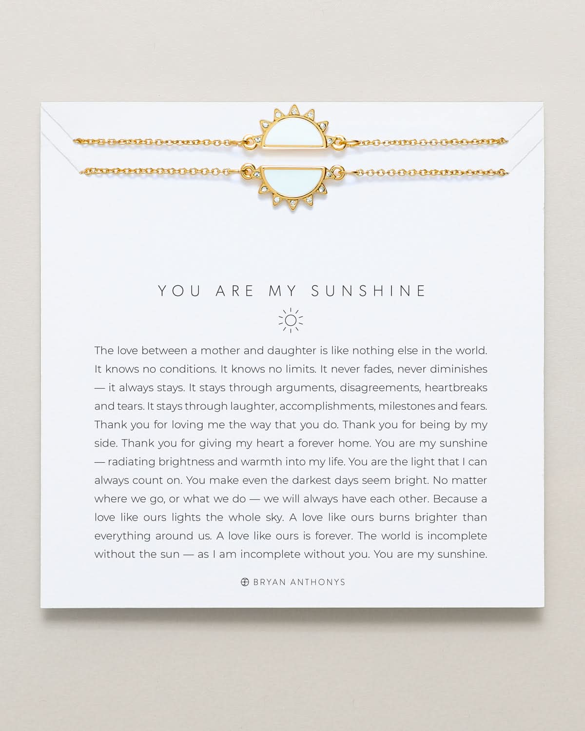 You Are My Sunshine Gold Bracelet Set
