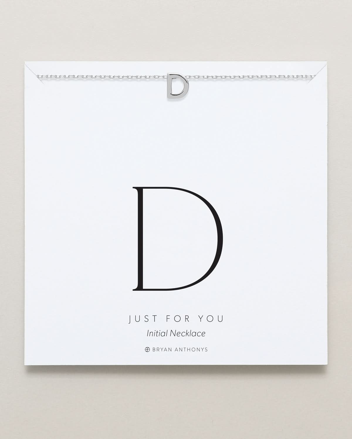 Just For You Initial Necklace — D