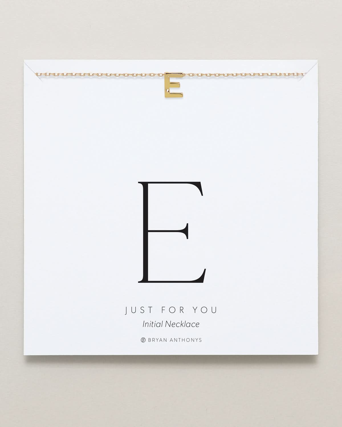 Just For You Initial Necklace — E