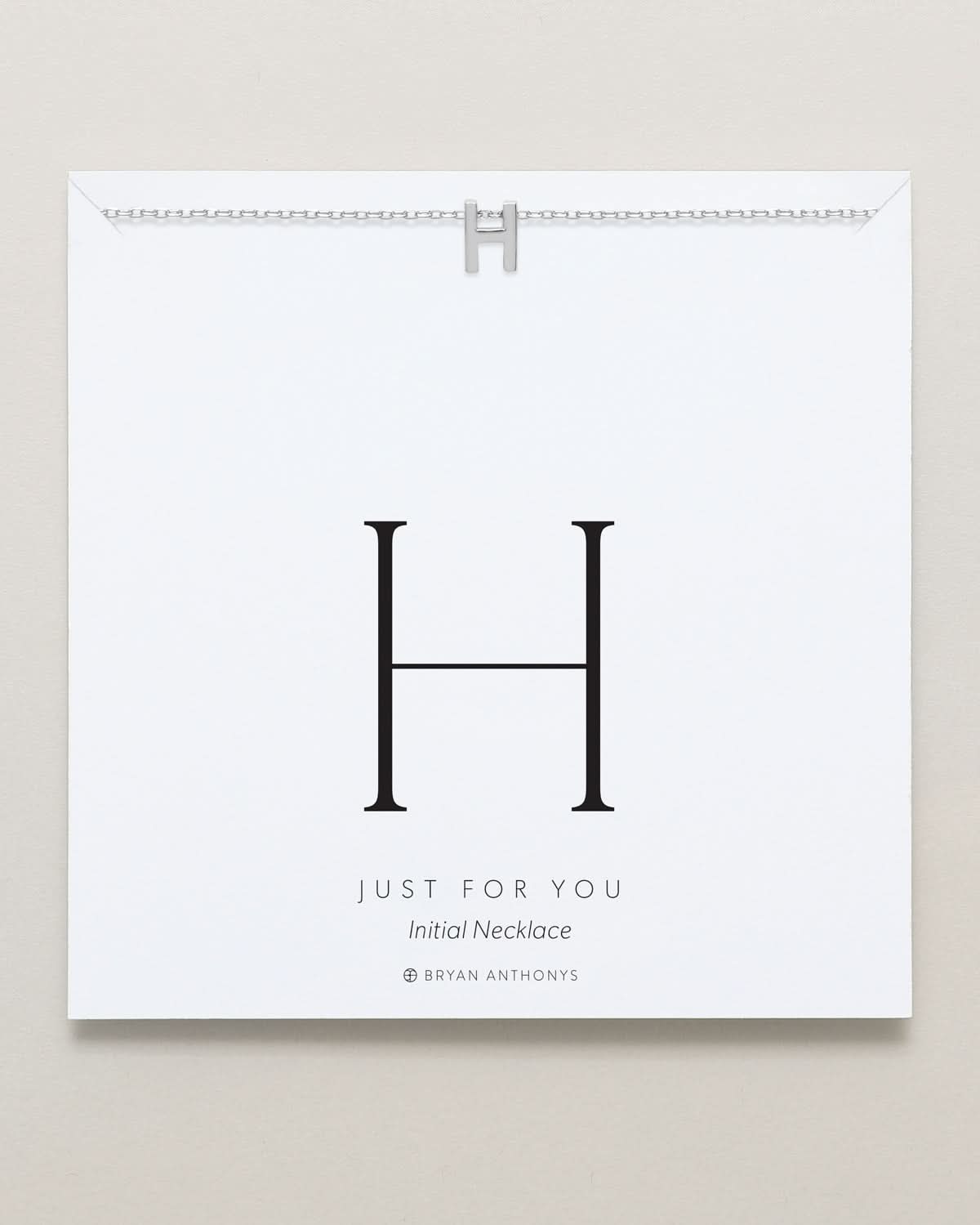 Just For You Initial Necklace — H