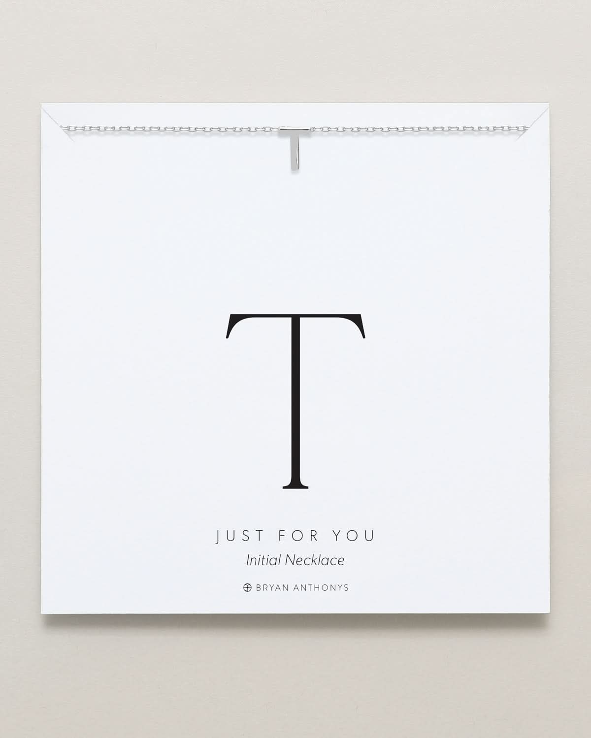 Just For You Initial Necklace — T
