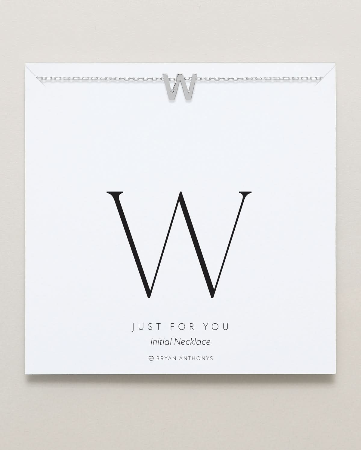 Just For You Initial Necklace — W