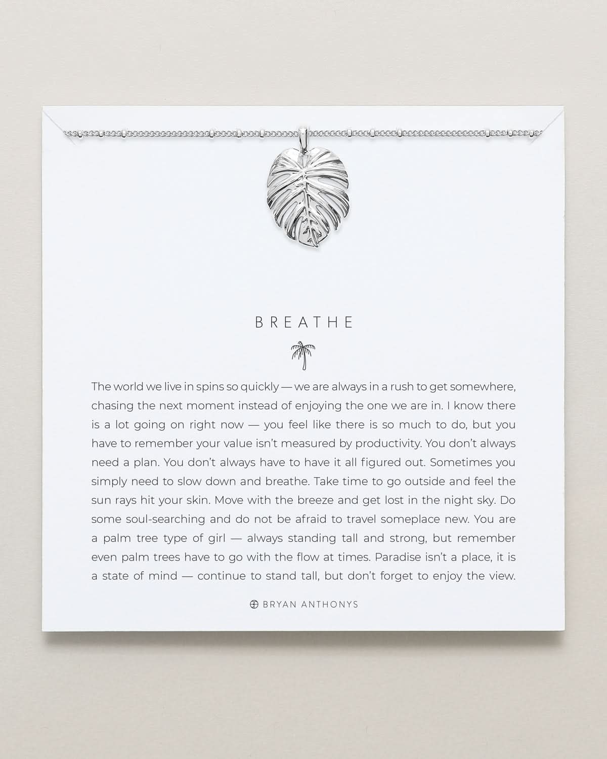 Breathe Pendant Necklace