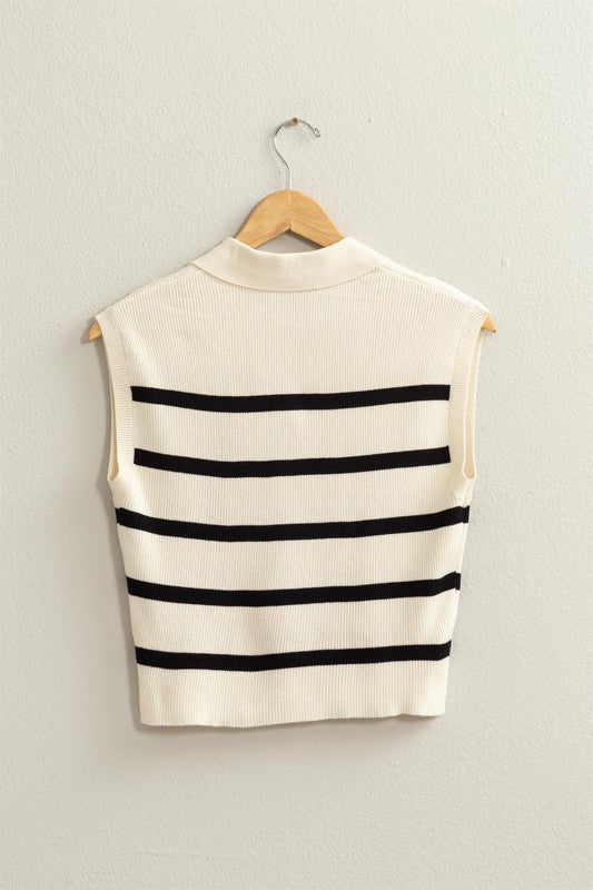 Striped Polo Top