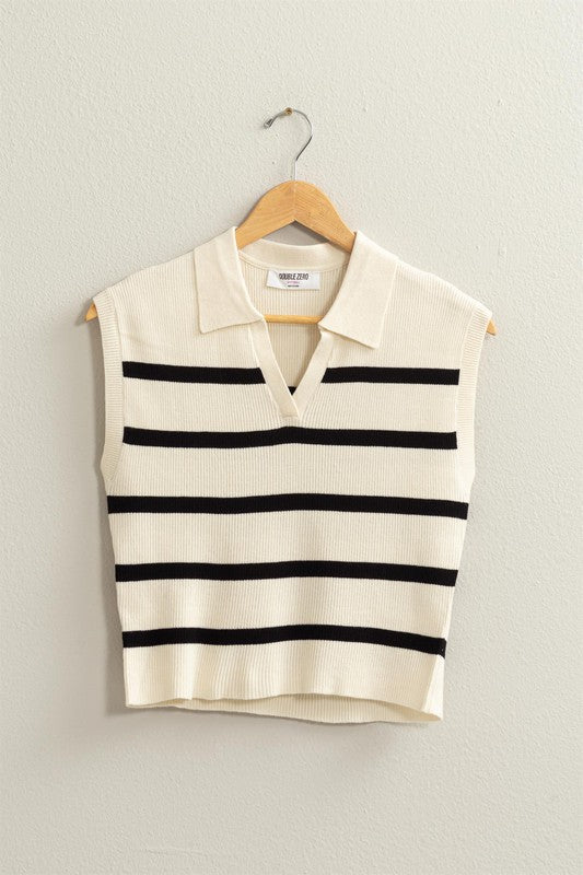 Striped Polo Top