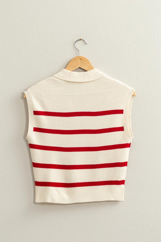 Striped Polo Top