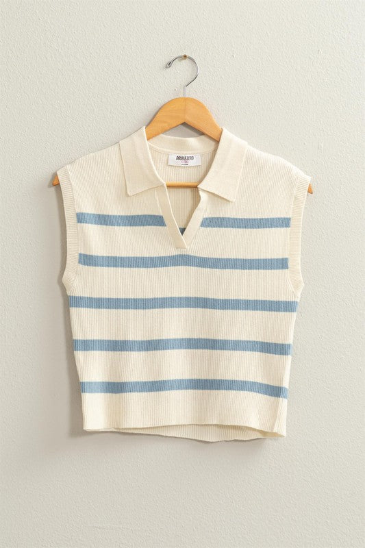 Striped Polo Top