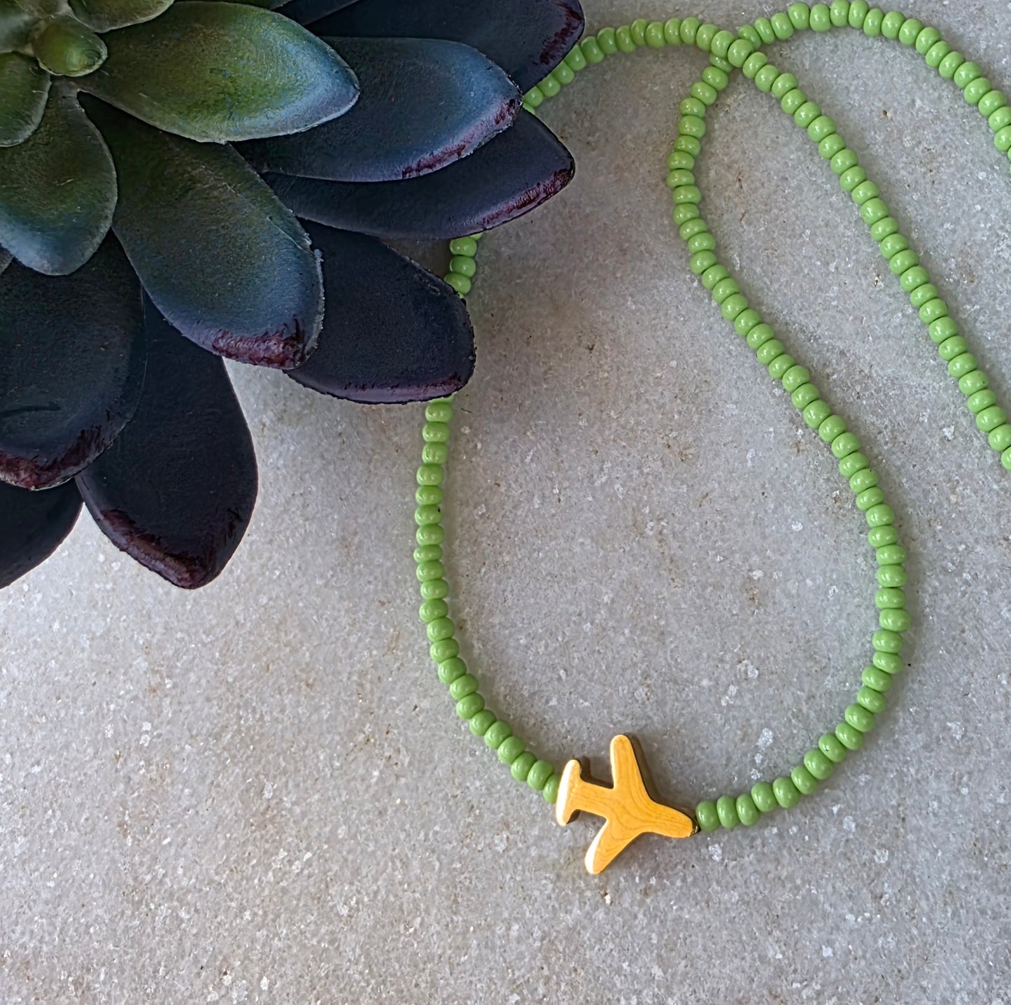 Dainty Gold Airplane Necklace