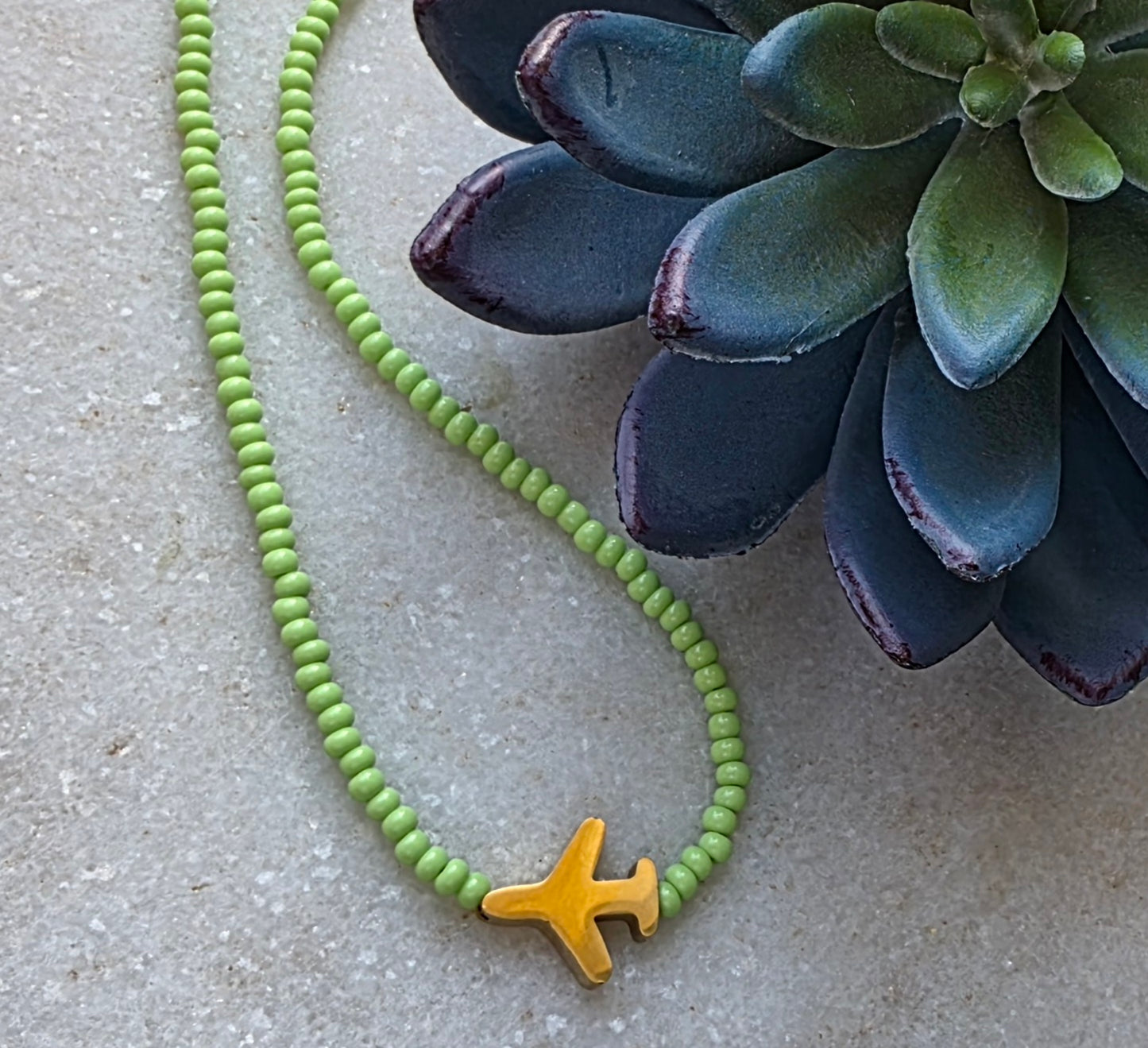 Dainty Gold Airplane Necklace