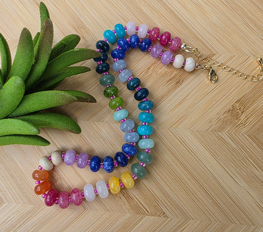Island Prism Stone Bead Necklace