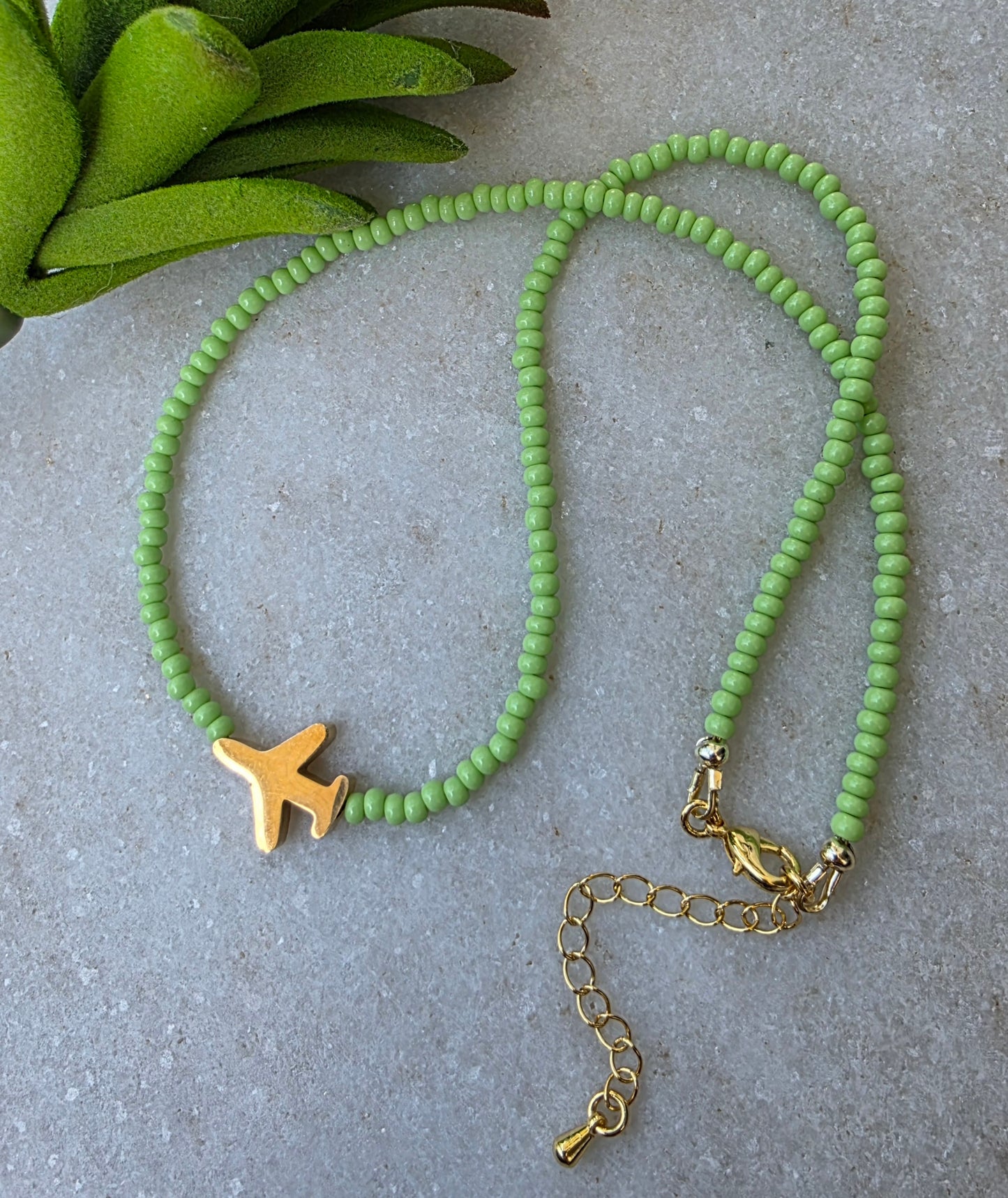 Dainty Gold Airplane Necklace