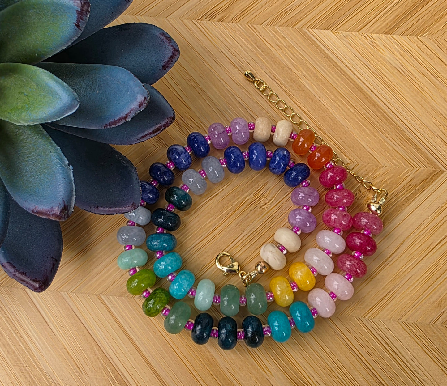 Island Prism Stone Bead Necklace