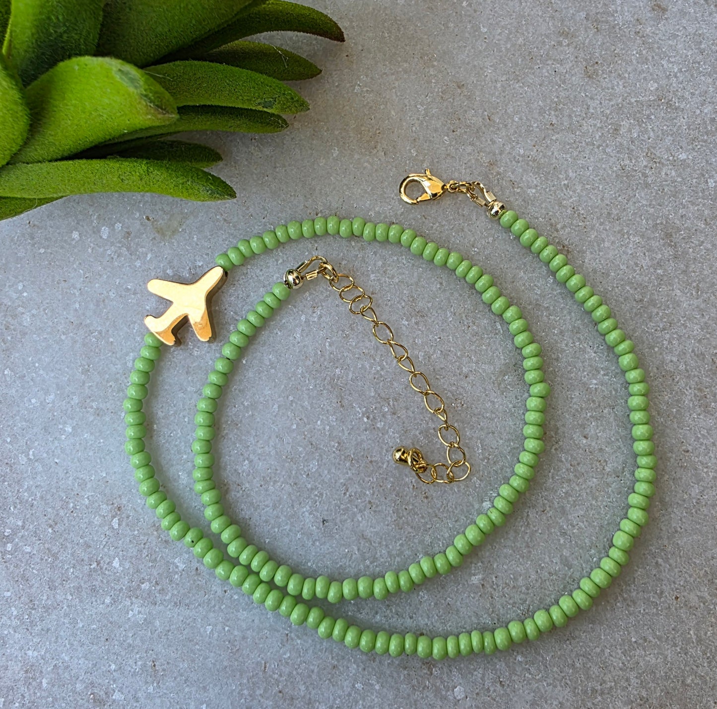 Dainty Gold Airplane Necklace