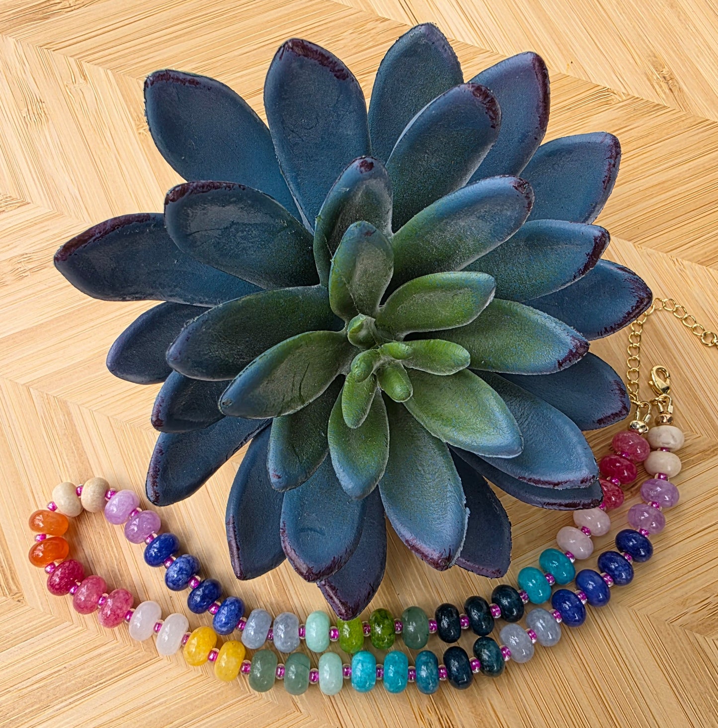 Island Prism Stone Bead Necklace