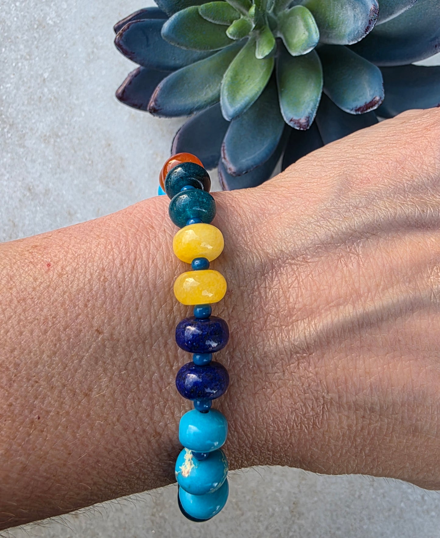 Stone Bead Bracelet (5 colors)